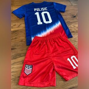 Christian Pulisic USA Kids Soccer Jersey Kit Youth - Ships same day